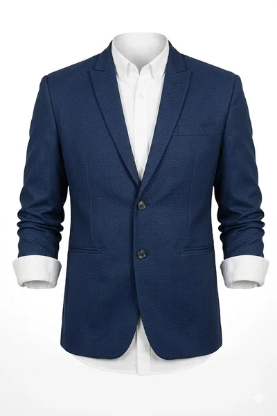 Men’s Textured Two-Button Blazer