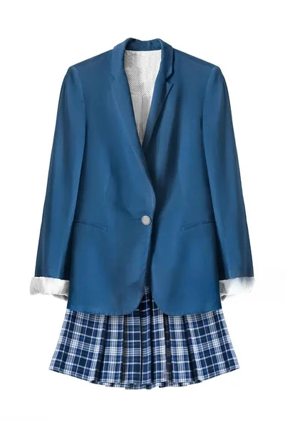 Blue Blazer & Skirt Set